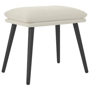 vidaXL fodskammel 45x29,5x35 cm fl&oslash;jl cremefarvet