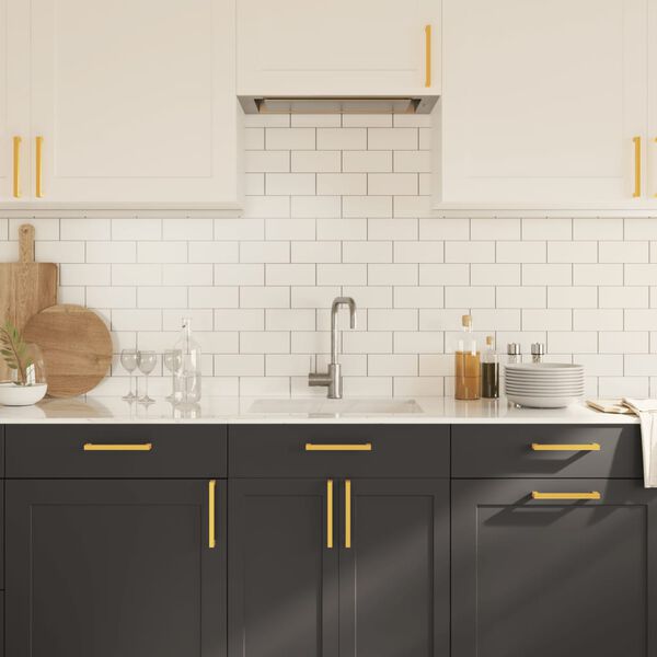 vidaXL skabsh&aring;ndtag 20 stk. 160 mm rustfrit st&aring;l guldfarvet