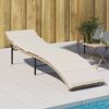 vidaXL liggestol med hynde 55x199x50 cm polyrattan beige