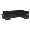 vidaXL sofas&aelig;t til haven 8 dele med hynder polyrattan sort