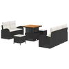 vidaXL Havesofa S&aelig;t 8 stk. Sort polyrattan