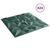 vidaXL V&aelig;gpaneler 24 pcs Amethyst Gr&oslash;n 50 x 50 cm XPS Skum