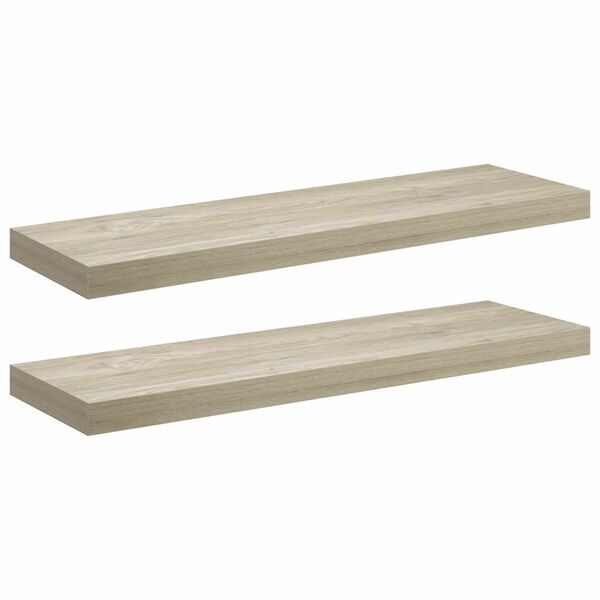 vidaXL v&aelig;ghylder 2 stk. 80x23,5x3,8 cm MDF egetr&aelig;sfarve