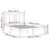 vidaXL sengeramme 200x200 cm massivt fyrretræ sort