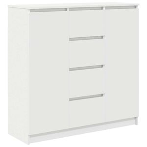 vidaXL sk&aelig;nk med skuffer 100,5x35x98,5 cm konstrueret tr&aelig; hvid