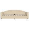 vidaXL daybed med madras 80x200 cm stof cremefarvet