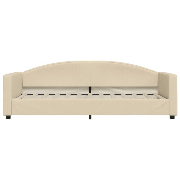 vidaXL daybed med madras 80x200 cm stof cremefarvet