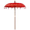 vidaXL Balinesisk parasol med base R&oslash;d 185 x 185 x 260 cm