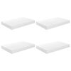 vidaXL v&aelig;ghylder 4 stk. 40x23,5x3,8 cm MDF hvid h&oslash;jglans
