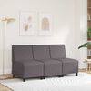 vidaXL | Modulsofa enhed uden arme | Gr&aring; 55 x 74 x 82 cm Kunstl&aelig;der