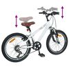 vidaXL Kids Mountain Bike 20 tommer 6-Speed til 5-8 &aring;r gamle Hvid