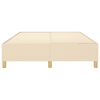 vidaXL Boxspring sengeramme 140x200 cm stof cremefarvet