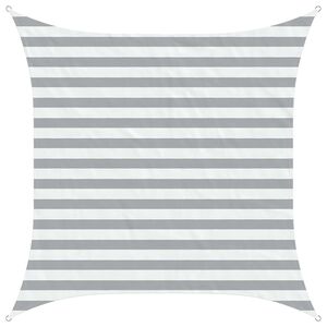 vidaXL Solskygge sejl Lys Gr&aring; og Hvid 2 x 2 m 100% polyester Oxford