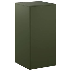 vidaXL Planteholder Olivengr&oslash;n 40 x 40 x 80 cm Cortenst&aring;l