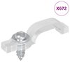 vidaXL LED Strip Clips 23,8 mm 12 stk. Transparent Plastik og Jern