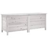 vidaXL opbevaringsboks til haven 150x50x56,5 cm massivt grantr&aelig; hvid