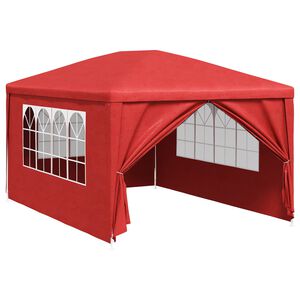vidaXL Party Tent 400 x 300 x 255 cm R&oslash;d PE og st&aring;l