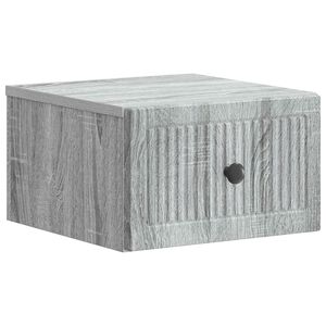 vidaXL V&aelig;gh&aelig;ngt Natbord med skuffe Gr&aring; sonoma-eg 33 x 34,5 x 20 cm