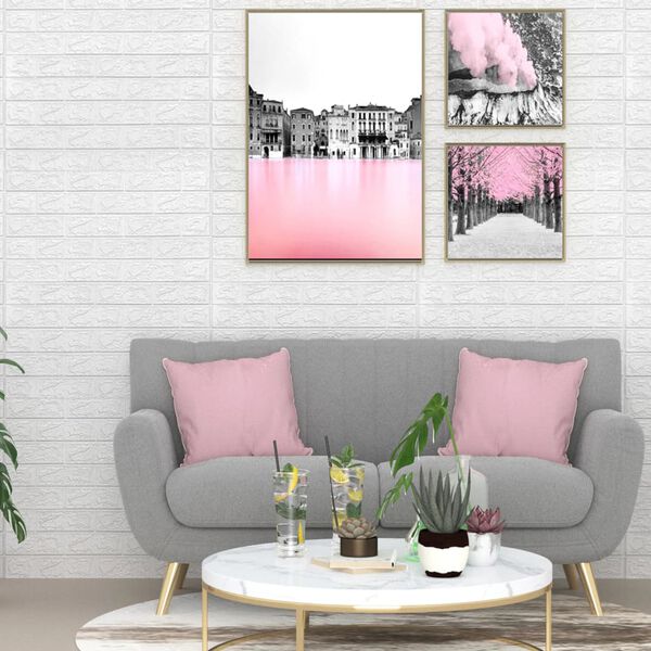 vidaXL 3D vægklistermærker med mursten selvklæbende 20 stk. hvid