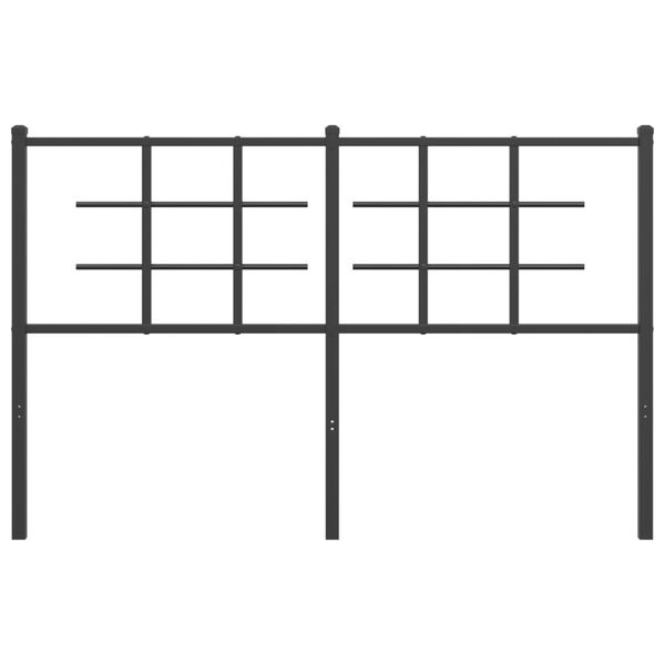 vidaXL udskiftningsgavl 140 cm metal sort