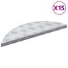 vidaXL Trappe Tread 15 stk. 60 x 18 x 2,5 cm S&oslash;lv Aluminium Halvm&aring;ne