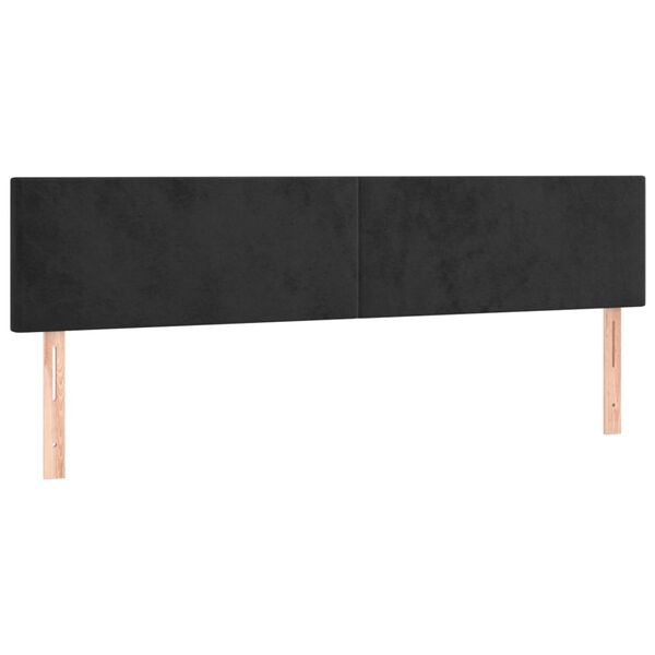 vidaXL sengegavle 2 stk. 80x5x78/88 cm fl&oslash;jl sort