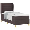 vidaXL Box spring seng med madras M&oslash;rk Brun 200 x 90 cm Stof