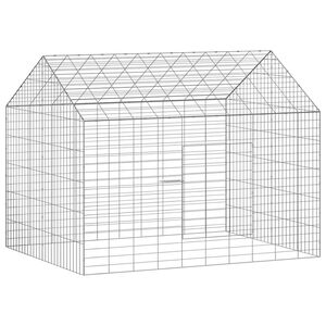 vidaXL Kanin Bur S&oslash;lv 100 x 78 x 78 cm Galvaniseret st&aring;l