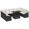 vidaXL Havesofa S&aelig;t 10 stk. Sort og Cream