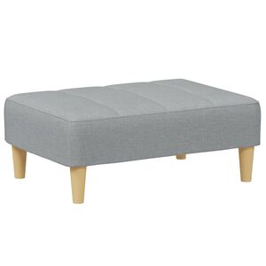 vidaXL fodskammel 77x55x31 cm stof lysegr&aring;
