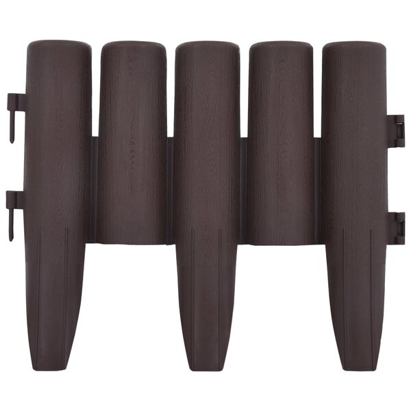 vidaXL pl&aelig;nekanter 36 stk. 10 m PP brun