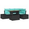 vidaXL Havesofa S&aelig;t 5 stk. 4-Antal s&aelig;der Sort polyrattan
