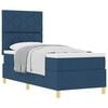 vidaXL Box spring seng med hovedg&aelig;rde Bl&aring; 80 x 200 cm Stof