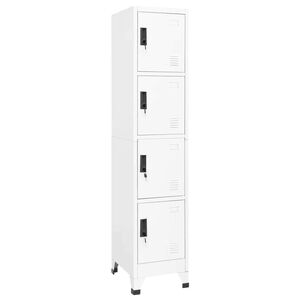 vidaXL skab 38x45x180 cm st&aring;l hvid