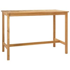 vidaXL Barbord Naturfarvet 150 x 75 x 105 cm Massiv Teaktr&aelig;