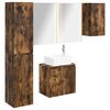 vidaXL Badev&aelig;relsesskabs&aelig;t 5 pcs R&oslash;get eg 53 x 15,5 x 70 cm