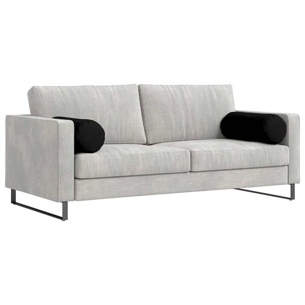 vidaXL Bolsterpuder 2 pcs Sort Ø 25 x 70 cm Mikrofiberstof