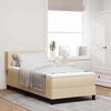 vidaXL Box spring seng med madras Creme 190 x 90 cm Stof