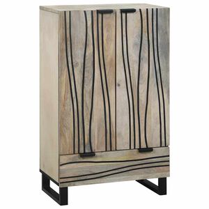 vidaXL Medieopbevaringsskabe & -reoler Hvid og sort 60 x 33 x 100 cm