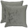 vidaXL Pudebetr&aelig;k 2 pcs HOUTEN M&oslash;rkegr&aring; 55 x 55 cm Flannel