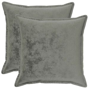 vidaXL Pudebetr&aelig;k 2 pcs HOUTEN M&oslash;rkegr&aring; 55 x 55 cm Flannel