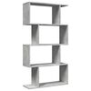 vidaXL bogreol/rumdeler 70x24x129cm 4niveauer konstrueret tr&aelig; betongr&aring;