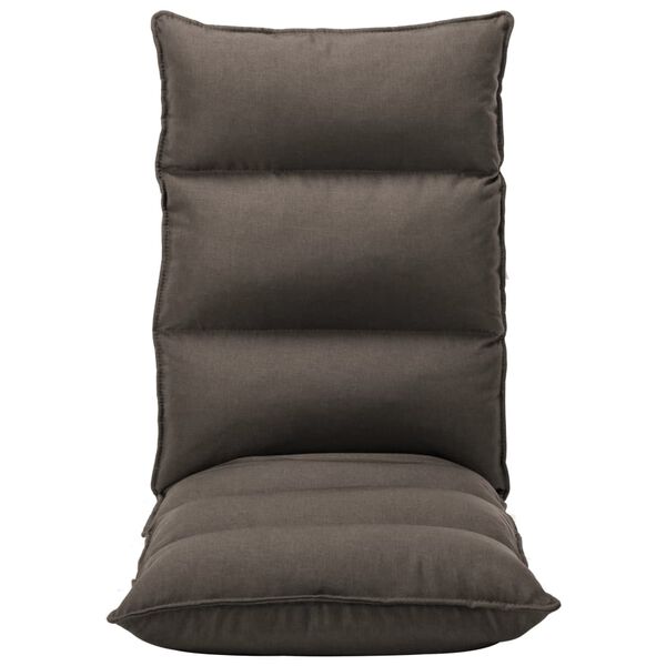 vidaXL foldbar gulvstol stof gråbrun