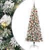 vidaXL Kunstigt Hinged Juletr&aelig; 300 LED'er Gr&oslash;n og Hvid 180 cm