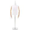 vidaXL Justerbar mannequin 160-232 cm med base Mand PP Hvid