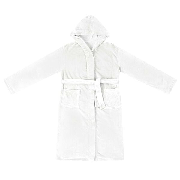 vidaXL Badek&aring;be med h&aelig;tte Hvid xl Flannel