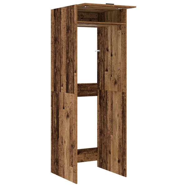 vidaXL Vaskemaskine Skab med d&oslash;r 2 pcs Gammelt tr&aelig; 67,5 x 68 x 200 cm