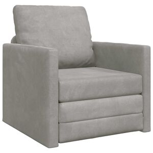 vidaXL Sovesofa Lysegr&aring; 74 x 77 x 81 cm Fl&oslash;jl