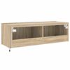 vidaXL v&aelig;gh&aelig;ngt tv-bord med LED-lys 100x35x31 cmsonoma-eg