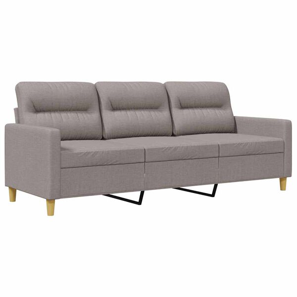 vidaXL 3-personers sofa 180 cm stof gr&aring;brun